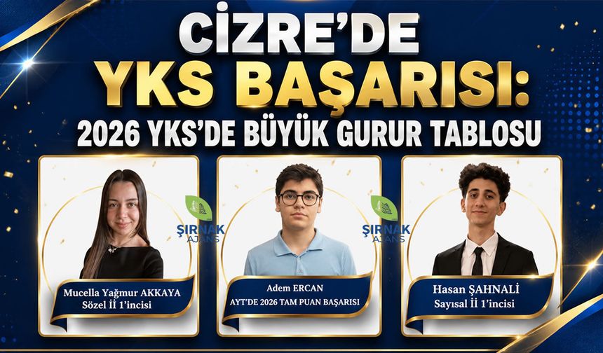 2026 YKS'de Cizre’de Büyük Gurur Tablosu