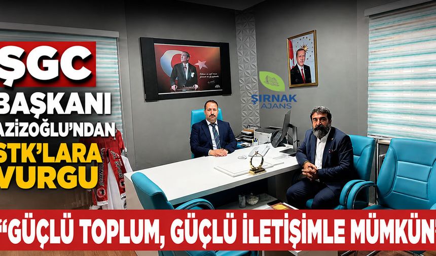 ŞGC Başkanı Azizoğlu’ndan STK’lara vurgu “Güçlü toplum, güçlü iletişimle mümkün”