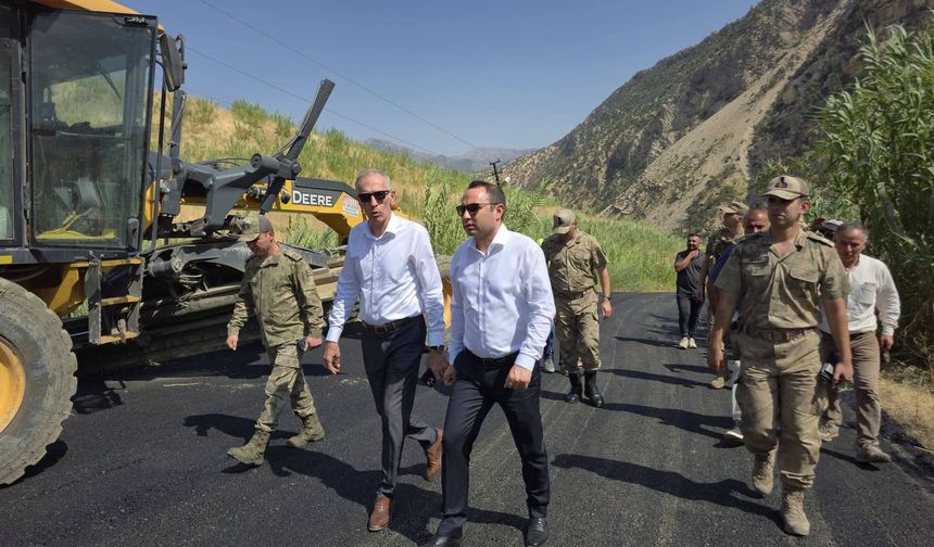 Silopi’de Damlaca köyü yolunda BSK çalışmaları yerinde incelendi