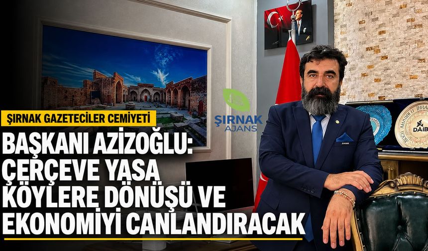 Başkan Azizoğlu, ‘Çerçeve Yasa Köylere Dönüşü Ve Ekonomiyi Canlandıracak’