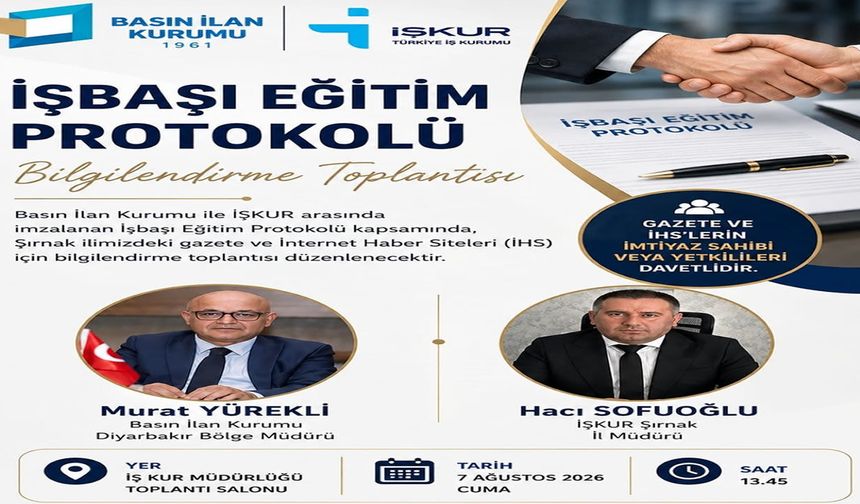 Şırnak'ta yerel Basına İşbaşı Eğitimi Bilgilendirmesi