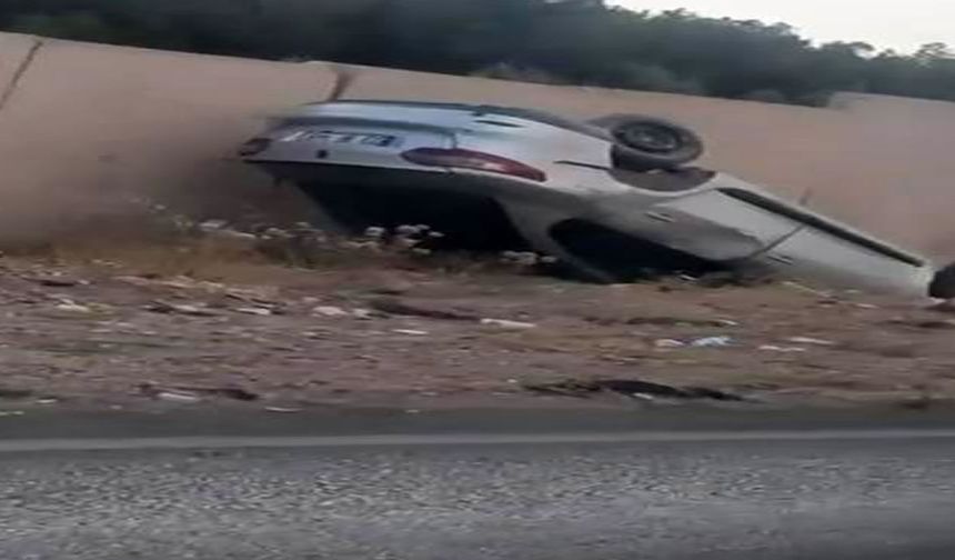 Aaraç takla attı 1 kişi yaralandı