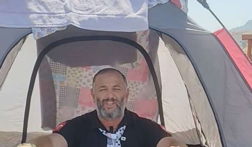 Filistin konvoyundan bir kişi eylem amacıyla köprüden suya atladı