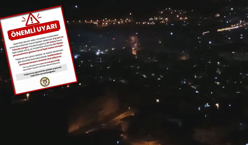 Cizre’de sevinç gösterileri yangına sebep oldu