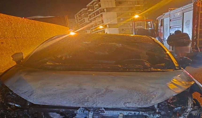 Batman’da park halindeki araç alev aldı