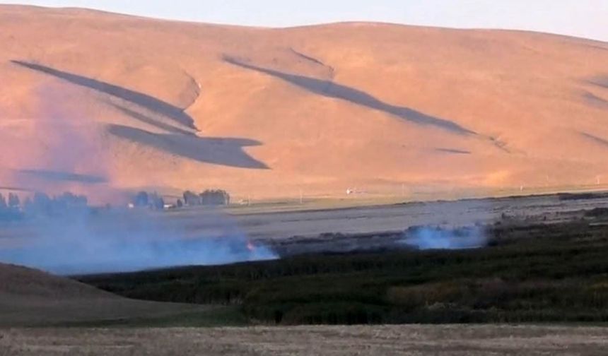 Çırak Sazlığı'nda yangın çıktı