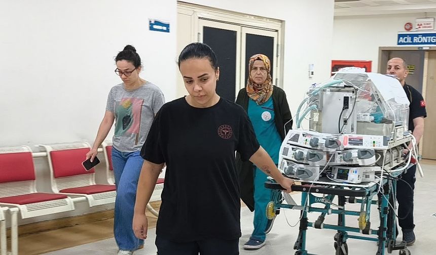 8 günlük bebek hava ambulansıyla Ankara'ya sevk edildi
