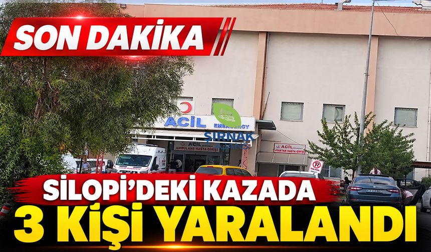 Silopi’deki kazada 3 kişi yaralandı