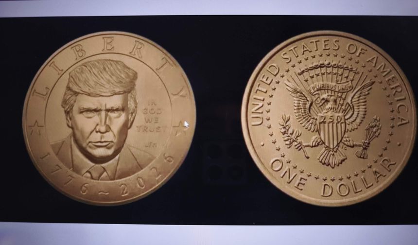 Trump'ın portresi madeni dolarlara basıldı