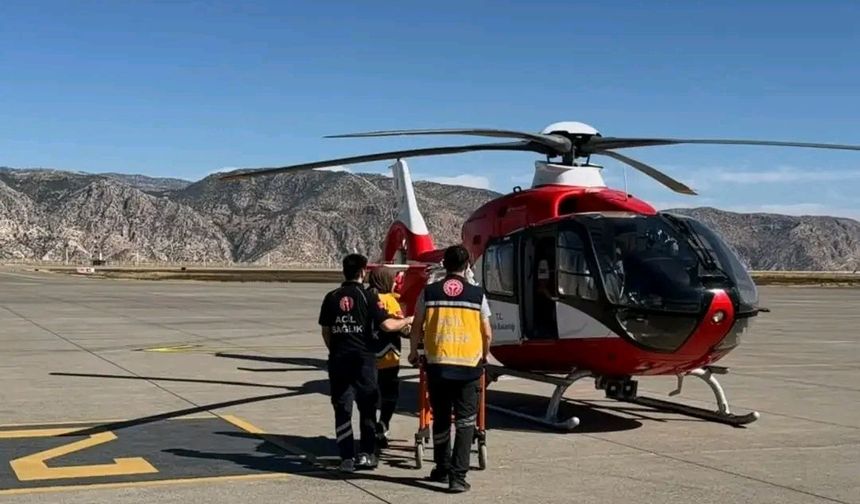 Silopi’deki Bebek İçin Helikopter Ambulans Havalandı