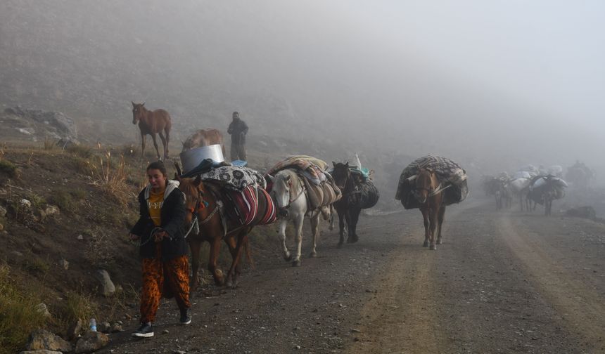 Faraşin Yaylası’nda göç zamanı, Göçerler yola koyuldu
