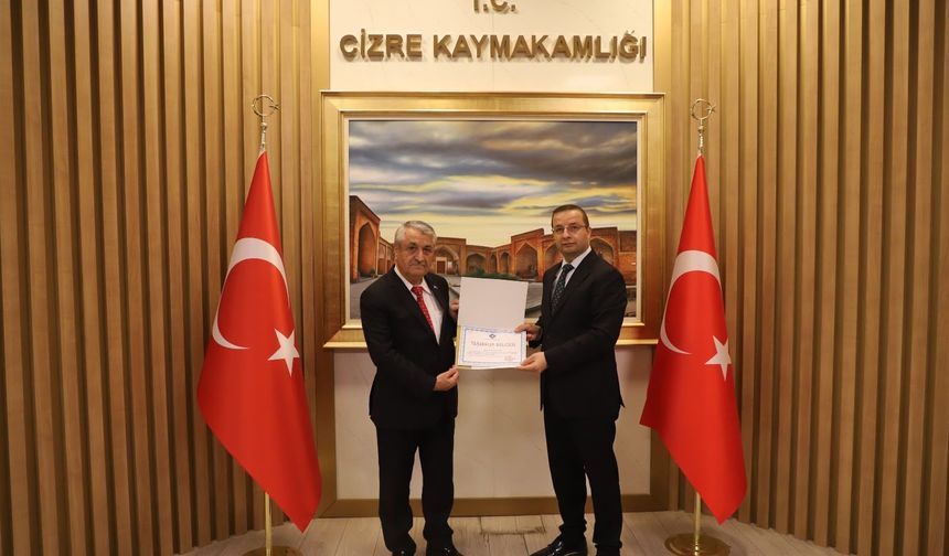 KAF Şırnak İl Başkanına Malazgirt Zaferi’nin 955. Yılında Anlamlı Takdir