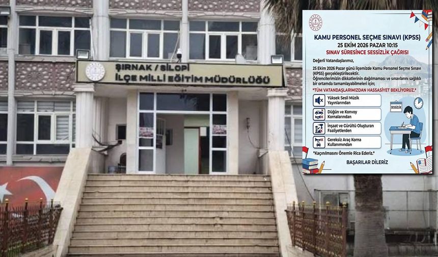 Silopi’de Kpss Öncesi Sessizlik Çağrısı