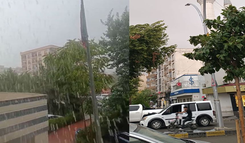 Cizre’de sağanak yağış etkili oldu