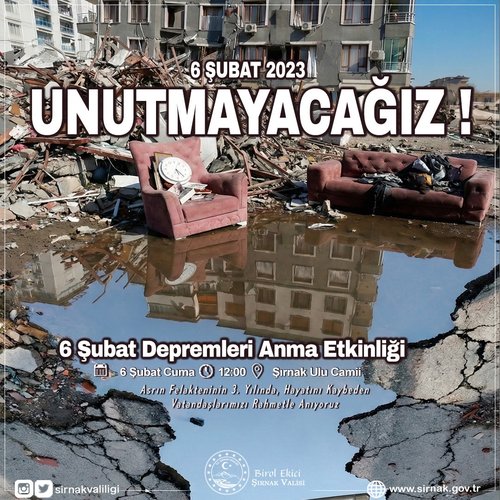 Sirnak Deprem Anma 1