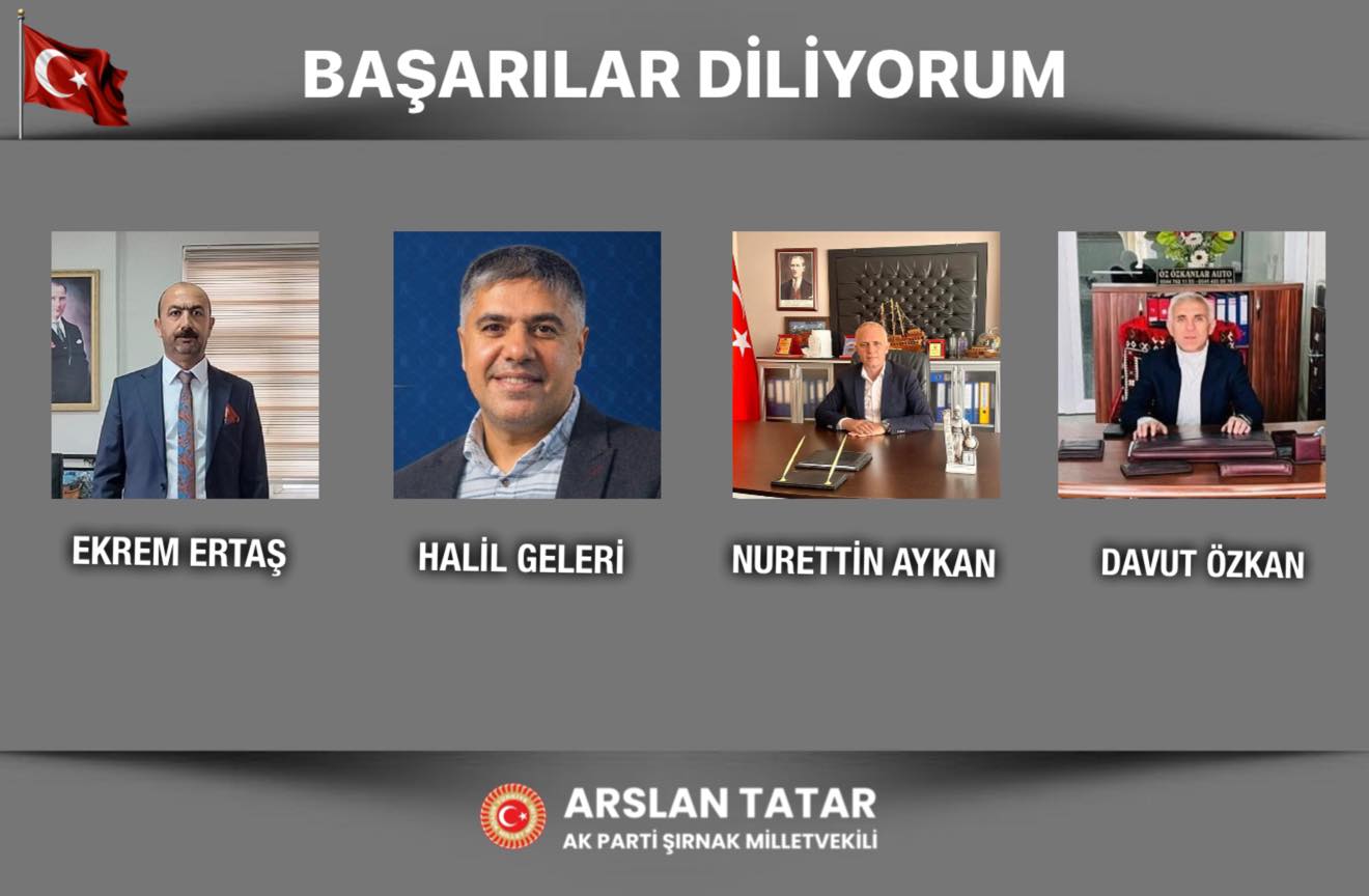 Sirnak Milletvekili Oda Baskanlarina Tebrik Mesaji