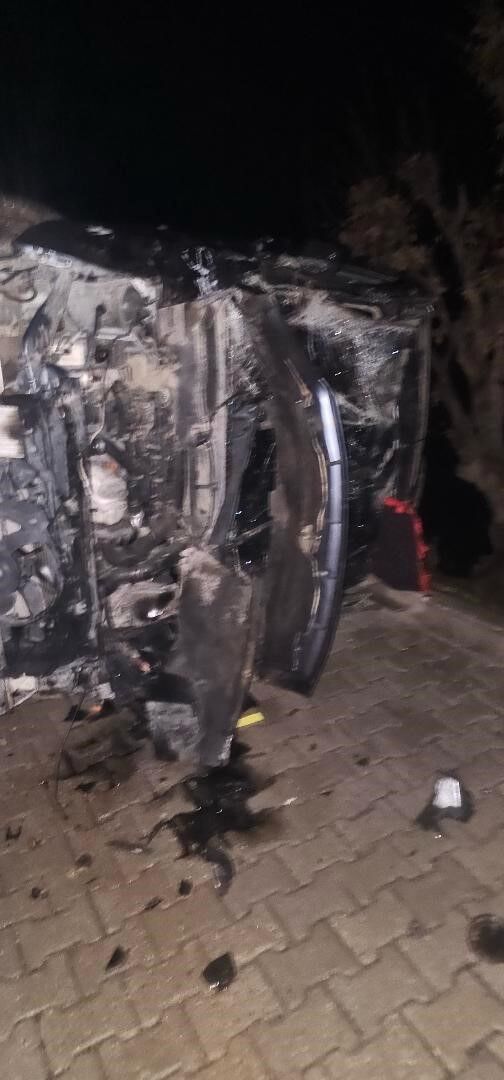 Şırnak'ta park edilen araç yan yattı, sürücü ağır yaralandı