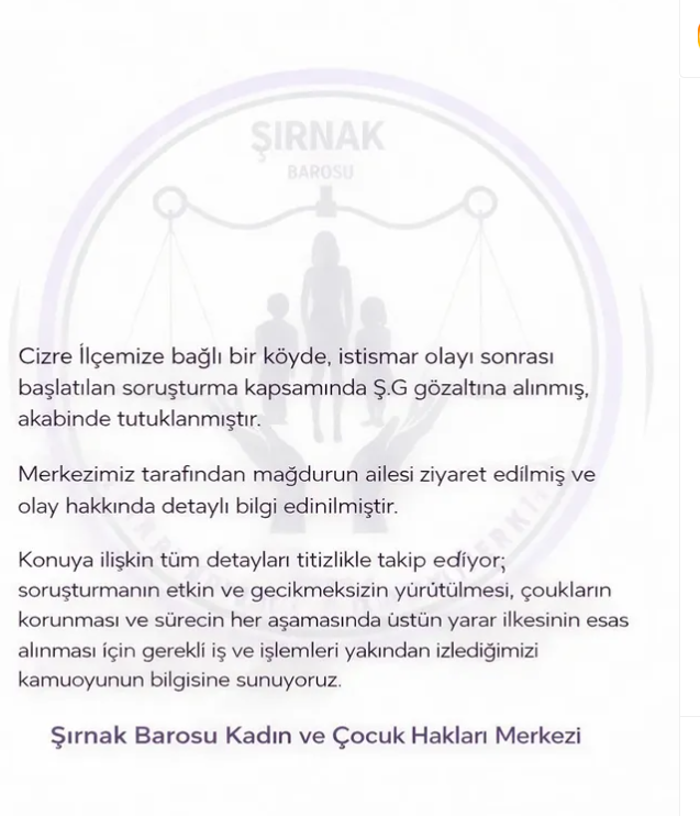 ÇOCUK KOMİSYON AÇIKLAMA