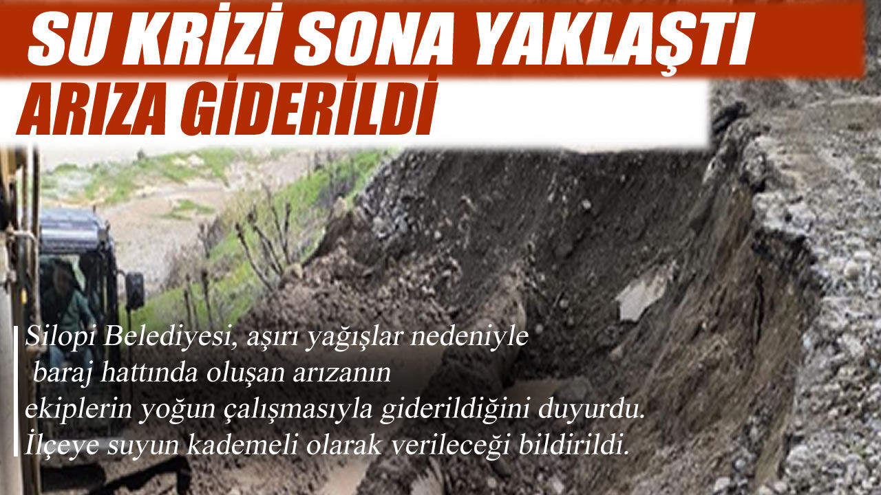 Silopi’de Baraj Hattı Onarıldı, Su verimi başlıyor