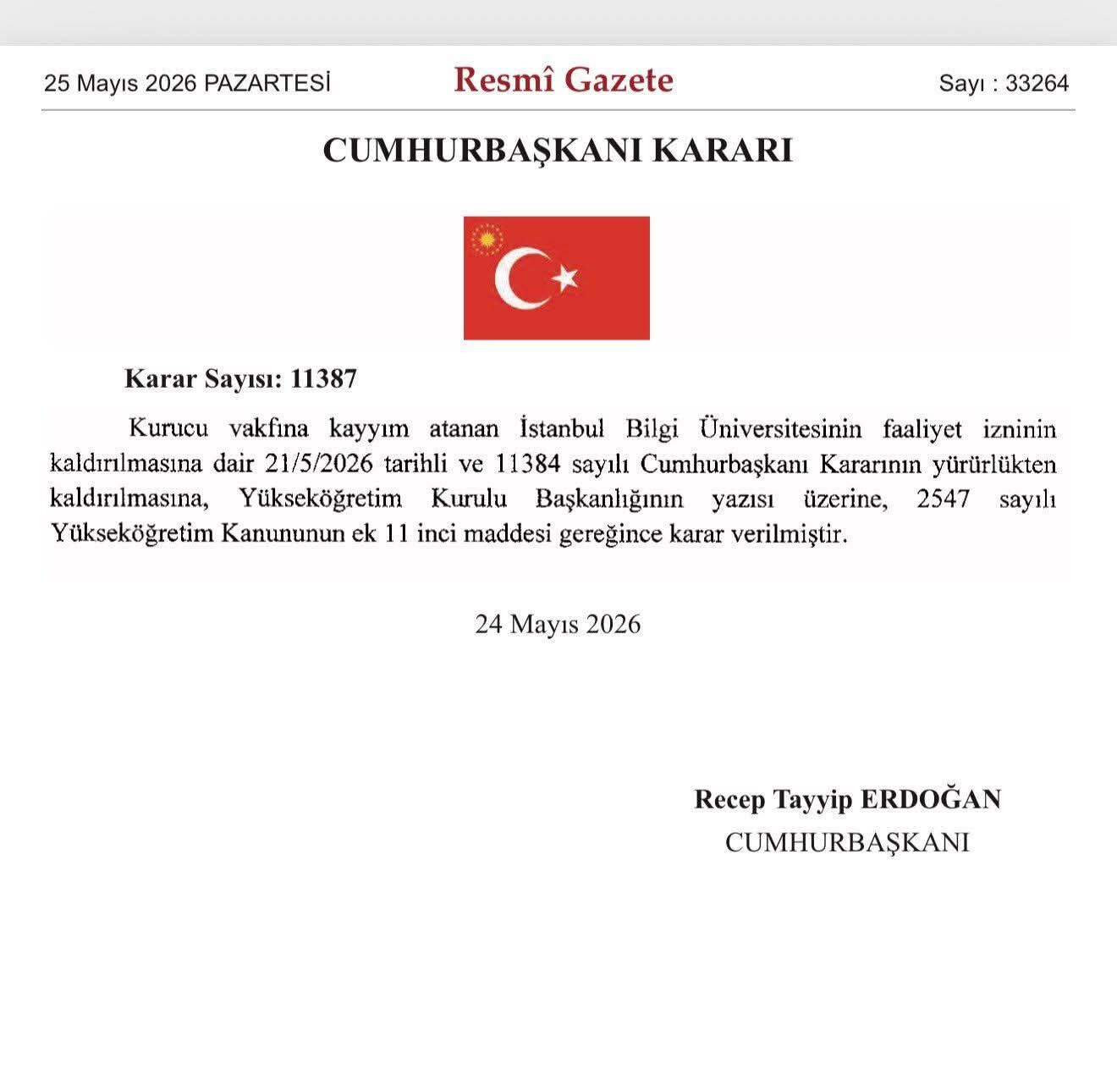 Resmi̇ Gazete Karari