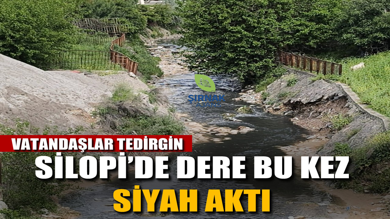 Silopi’de dere bu kez siyah aktı vatandaşlar TEDİRGİN