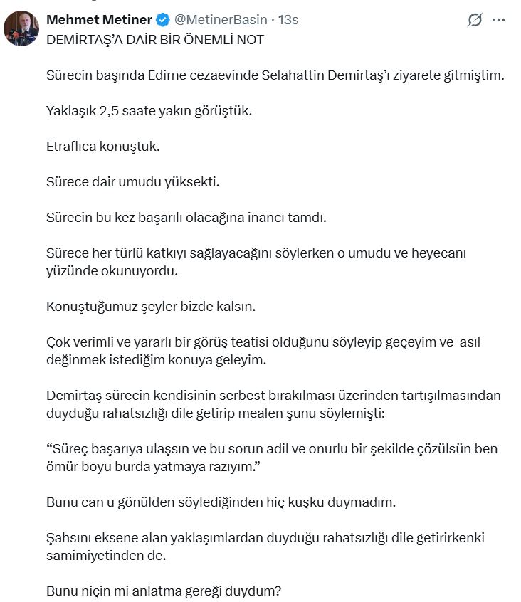 M E T İ N E R X