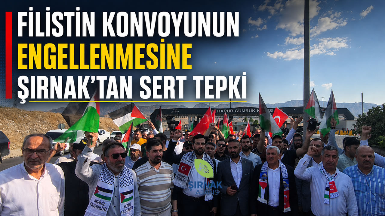 Filistin konvoyunun engellenmesine Şırnak'tan sert tepki