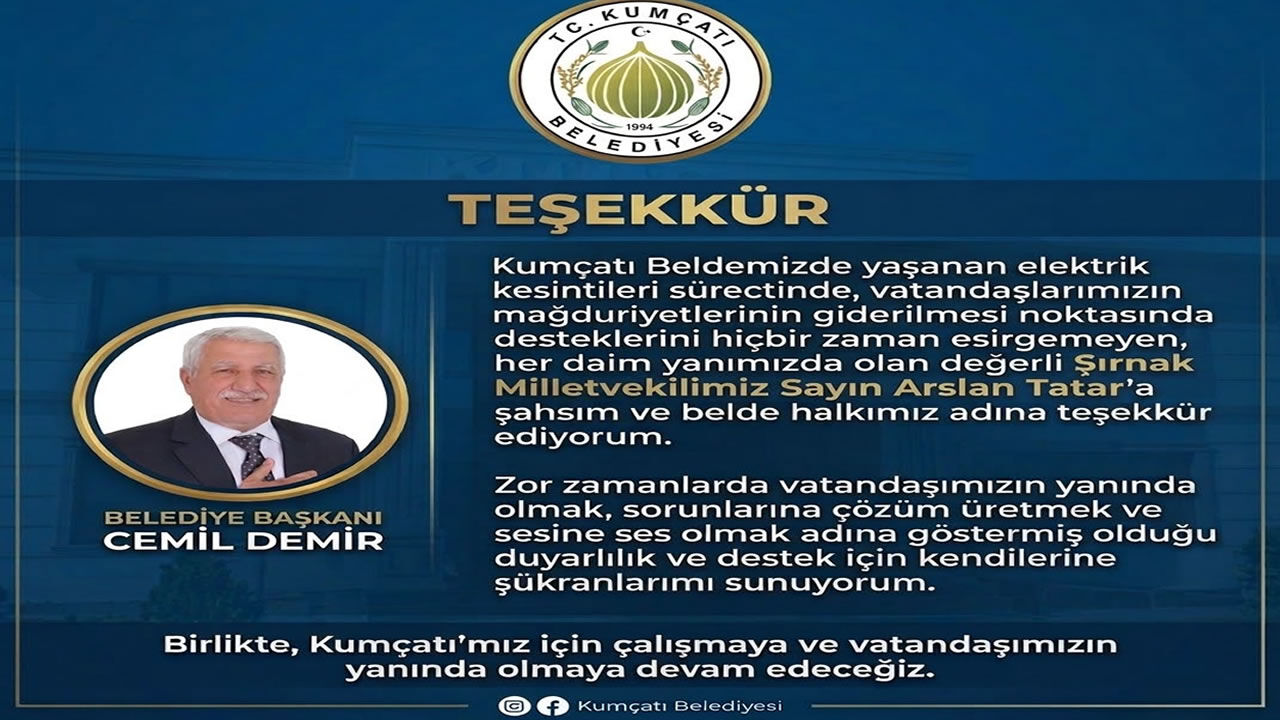 Kumçati Beledi̇ye Başkani Demi̇r1