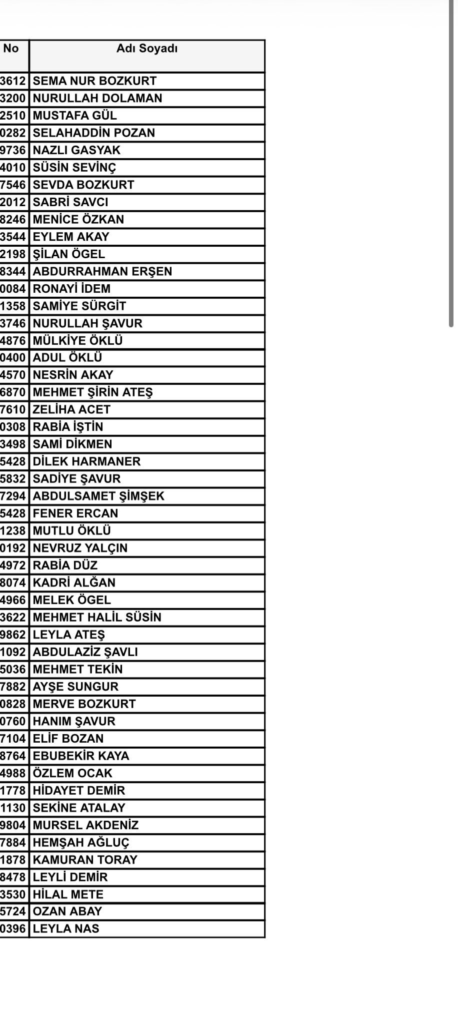 güvenlk liste